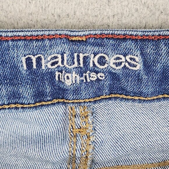 Maurices Jeans Womens 6 High Rise Ankle Straight Leg Button Fly Distressed Jeans - Picture 9 of 16